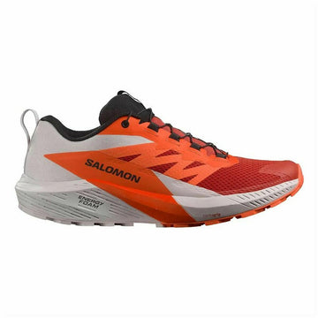 Chaussures de Running pour Adultes Salomon Sense Ride 5 Blanc Rouge Montagne