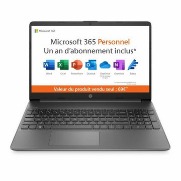 Ordinateur Portable HP 15s-fq0024nf 15,6" Intel Celeron N4120 4 GB RAM 128 GB SSD Azerty Français