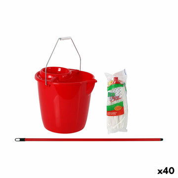 Seau de Lavage   Rouge Carré 12 L (40 Unités)