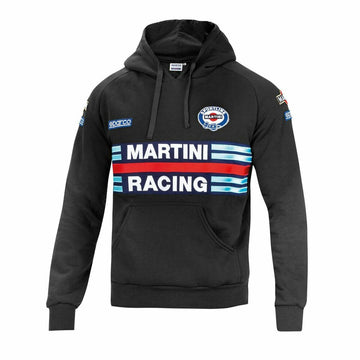 Sweat à capuche Sparco Martini Racing Noir Taille M