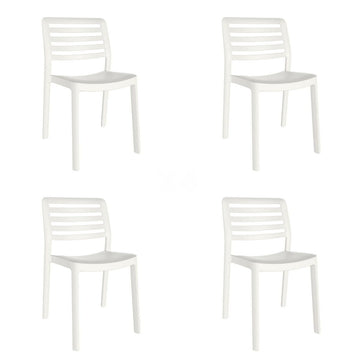 Chaise de jardin Garbar Wind Blanc polypropylène 50 x 78 x 54 cm 50 x 54 x 78 cm 4 Unités (4 Pièces)