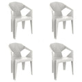 Chaise de jardin Garbar Delta Blanc polypropylène 53 x 80 x 55 cm 53 x 55 x 80 cm 4 Unités (4 Pièces)