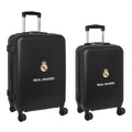 Jeu de valises Real Madrid C.F. + mediano 24 Trolley Blue marine 40 x 63 x 26 cm (2 Pièces)