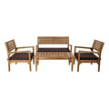 Ensemble Table avec 3 Sièges DKD Home Decor Teck 127 x 72 x 88 cm (4 pcs)