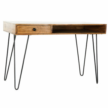 Bureau DKD Home Decor 115 x 55 x 76 cm Naturel Noir Métal