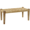 Banquette DKD Home Decor Naturel Corde Bois de manguier (88 x 42 x 39,5 cm)