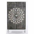 Armoire DKD Home Decor 8424001892006 90 x 38 x 151 cm Gris Métal Blanc Bois de manguier