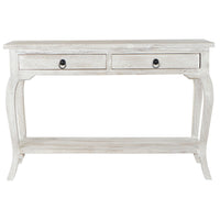 Console DKD Home Decor Blanc Multicouleur Bois Bois de manguier 115 x 38 x 76 cm