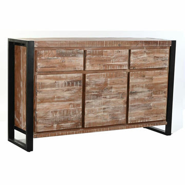 Buffet DKD Home Decor Naturel Noir Métal Acacia (140 x 40 x 85 cm)