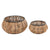 Set de pots DKD Home Decor Noir Naturel Métal Rotin Carré Bali 50 x 50 x 25,4 cm (2 Unités)