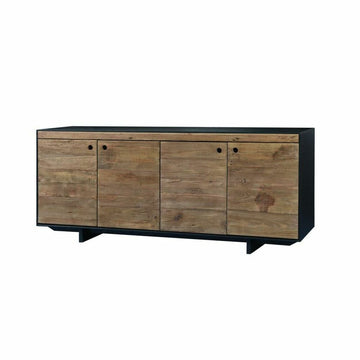 Buffet DKD Home Decor   Bois Pin Bois Recyclé Noir Multicouleur Naturel 180 x 48 x 76 cm