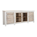 Buffet DKD Home Decor Blanc Naturel Marron Clair Bois de manguier 210 x 40 x 82 cm