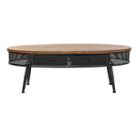 Table Basse DKD Home Decor Marron Noir Métal Sapin 120 x 58 x 42 cm