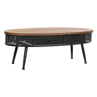 Table Basse DKD Home Decor Marron Noir Métal Sapin 120 x 58 x 42 cm