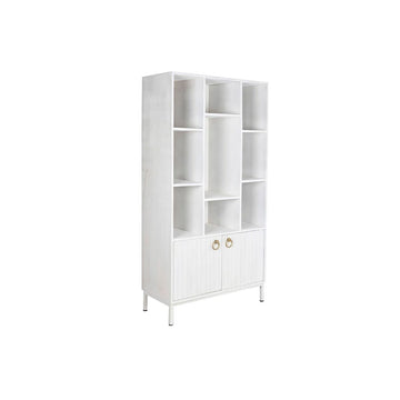 Étagère DKD Home Decor Blanc Métal Bois de manguier 90 x 40 x 180 cm