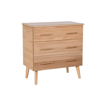 Commode DKD Home Decor Doré Marron Clair Bois de paulownia Bois MDF Scandi 77 x 40 x 76 cm 75 x 40 x 76 cm