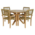 Ensemble Table + 4 Chaises DKD Home Decor 100 x 100 x 75 cm