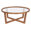 Table Basse Home ESPRIT Verre Sapin 100 x 100 x 43 cm