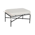 Repose-pied Home ESPRIT Blanc Noir Métal Urbaine 75 x 50 x 45 cm