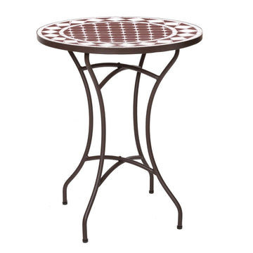 Table d'appoint Persea Blanc Marron Céramique 60 x 60 x 72 cm