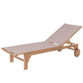 Chaise longue Nina Beige 200 x 65 x 36 cm