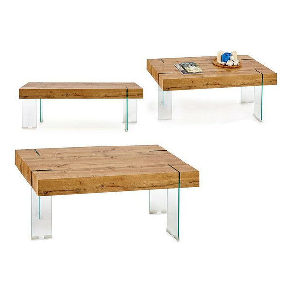 Table Basse verre Bois MDF 60 x 42 x 120 cm