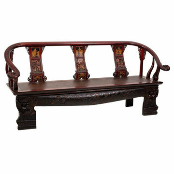 Banc Alexandra House Living Rotin Bois 64 x 95 x 210 cm