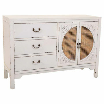 Buffet Alexandra House Living Blanc Rotin Bois d'épicéa 36 x 73 x 106 cm