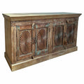 Buffet Alexandra House Living Marron Bois de manguier 38 x 84 x 197 cm