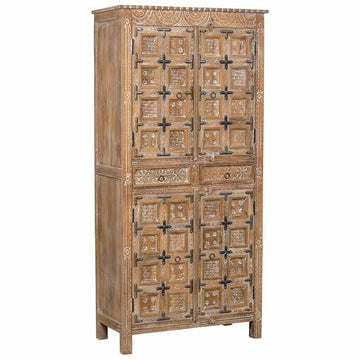 Armoire Alexandra House Living Marron Bois de manguier 93 x 192 x 45 cm Style artisanal