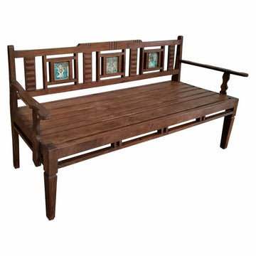 Banc Alexandra House Living Marron Bois Recyclé 58 x 95 x 183 cm