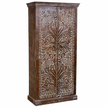 Armoire Alexandra House Living Brun foncé Bois de manguier 40 x 90 x 180 cm