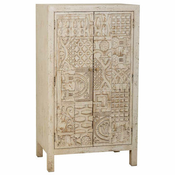 Armoire Alexandra House Living Blanc Bois 35 x 140 x 78 cm