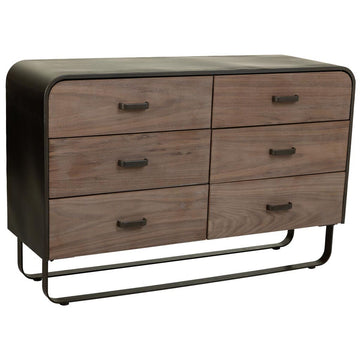 Commode Alexandra House Living Marron Bois Fer Tôle Bois d'épicéa 40 x 78 x 120 cm