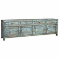 Buffet Alexandra House Living Noir Vert Bois de manguier 40 x 70 x 240 cm