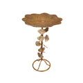 Table d'appoint Romimex Doré Gold Métal 50 x 77 x 50 cm