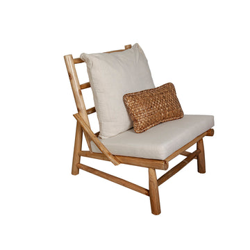 Chaise de jardin Romimex Naturel 80 x 90 x 70 cm Serre