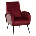 Fauteuil Noir Bordeaux 68 x 97 x 86 cm