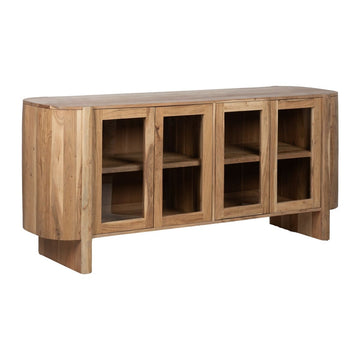 Buffet CREEL Naturel Verre Bois de manguier 180 x 40 x 80 cm