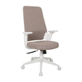 Chaise de Bureau Blanc Taupe 67,5 x 62 x 114,5 cm