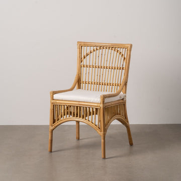 Chaise de Salle à Manger Blanc Naturel Tissu Synthétique