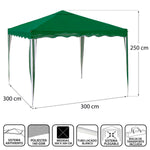 Pergola Polyester Acier 300 x 300 x 250 cm