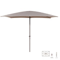 Parasol Tessa Taupe Aluminium 300 x 400 x 250 cm