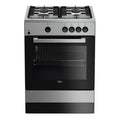 Cuisinière à Gaz BEKO 60 cm 64 L Acier inoxydable (4 Feux à gaz) (Refurbished D)