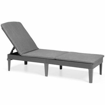 Chaise longue Allibert by KETER Jaipur Gris Gris foncé 187 x 58 x 29 cm