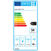 Hotte standard Cata GCB73X Noir Acier