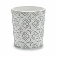 Cache-pot Modèle Blanc Gris Céramique 12,3 x 12 x 12,3 cm (144 Unités)