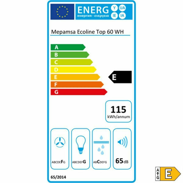 Hotte standard Mepamsa ECOLINE V3 60 cm Blanc 300 m3/h