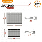 Barbecue Portable Aktive Silicone Plastique 27 x 24,5 x 0,4 cm