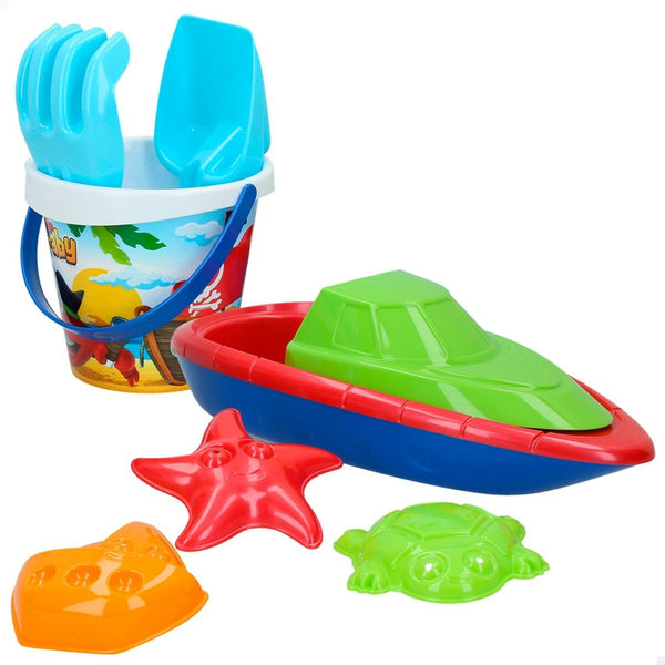 Set de jouets de plage Colorbaby 8 Pièces Bateau polypropylène (24 Unités)